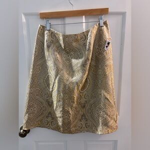 Talbots paisley brocade pencil skirt NWT